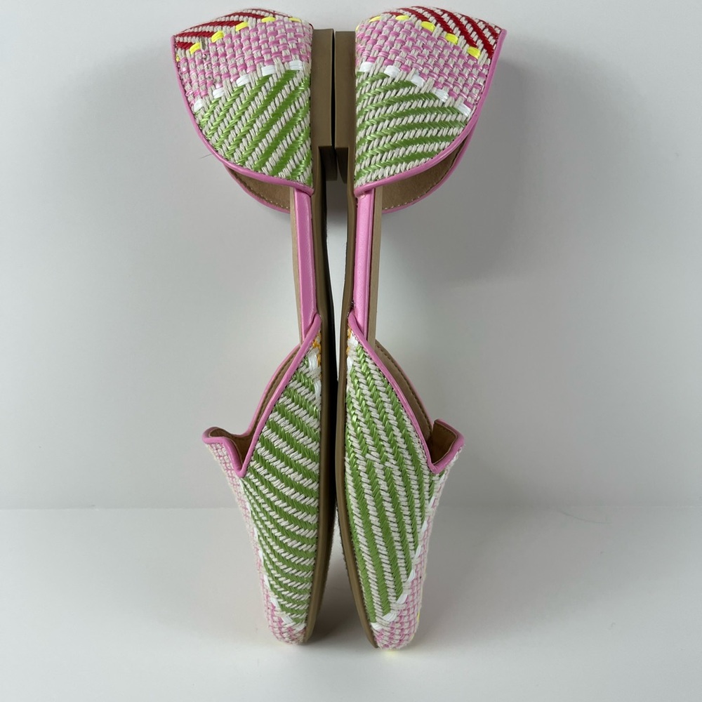 C Est 1946 Colorful Woven Multi Color Pointed Toe Flats size 10 New without Box - Picture 5 of 13